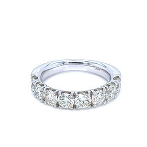 14K White Gold Band with 8 Round Diamonds